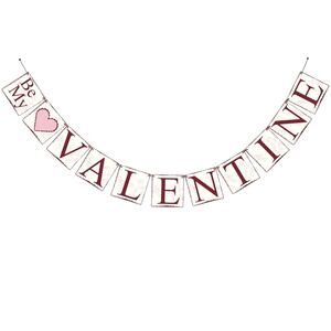 Be My Valentine Hanging Banner Valentine's Day Backdrop Garland Decoration